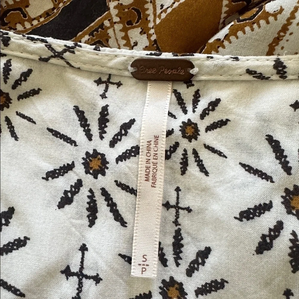Free People Down by the Bay Tunic Ivory Combo